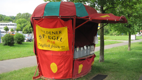 Verkaufsstand von Klemme Obstplantagen